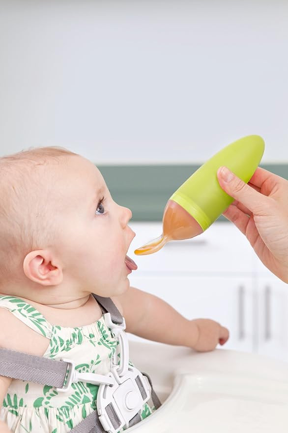 Boon squirt silicone baby food dispensing spoon