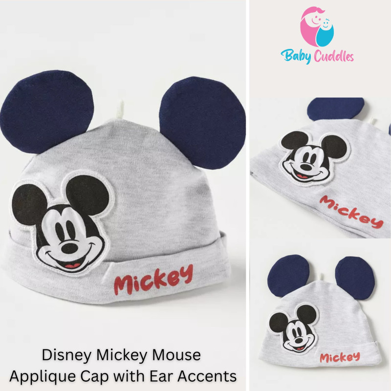 Disney mickey mouse applique cap with ear accents